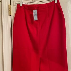 Red Ann Taylor Pencil Skirt
